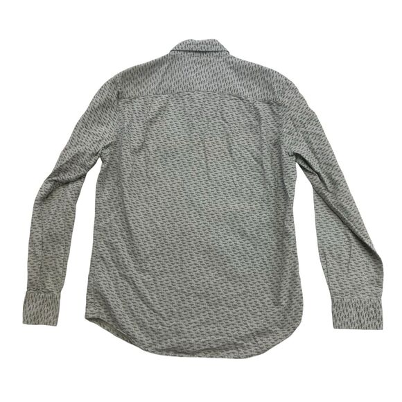 American Eagle Shirt Mens Small S Gray Shark Super Soft Button Down Long Sleeve - Picture 2 of 13